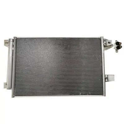 7E0820411D Air Conditioning Condenser for VW CARAVELLE T5 Bus (7HB, 7HJ, 7EB, 7EJ), MULTIVAN Mk V (7HM, 7HN, 7HF, 7EF, 7EM, 7EN), CALIFORNIA T5 Camper (7EC, 7EF, 7EG, 7HF), EUROVAN T5 Platform/Chassis (7JD